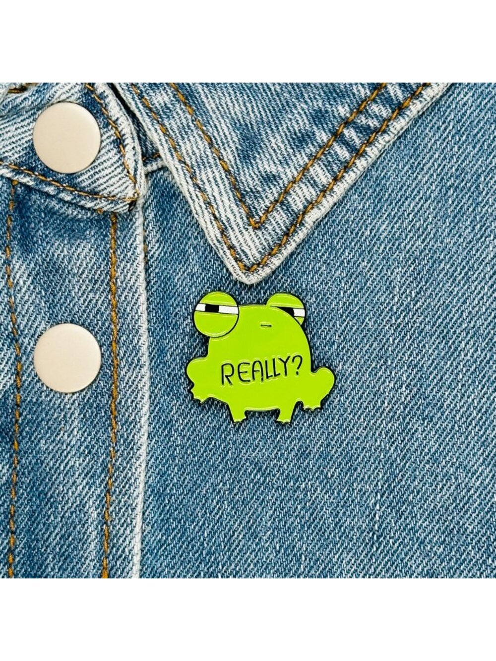 ⭐Word Frog Enamel Pin Cute Cartoon Accessory For Backpacks & Jackets Brooch New